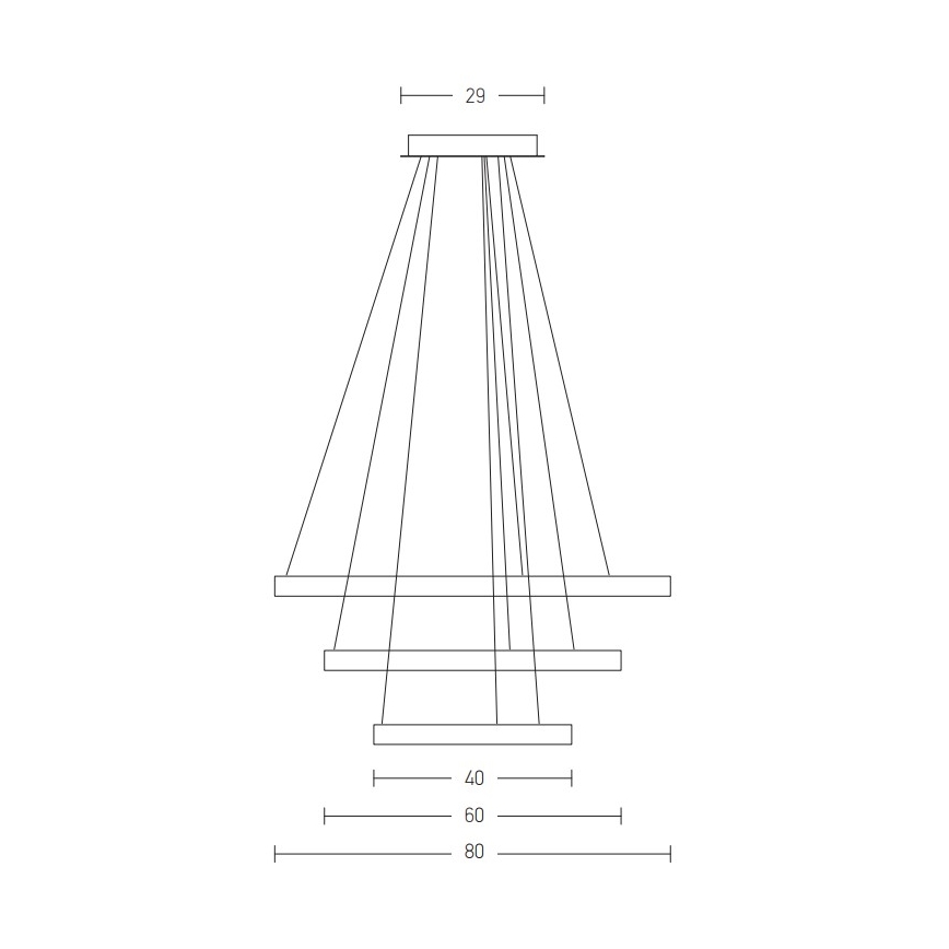 Zambelis 2009 - LED Dimmable chandelier on a string LED/112W/230V gold