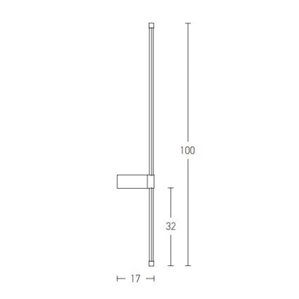 Zambelis 20116 - LED Wall light LED/20W/230V black