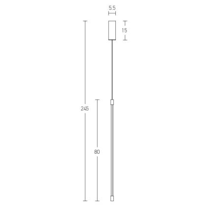 Zambelis 20121 - LED Chandelier on a string LED/12W/230V black