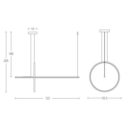 Zambelis 20128 - LED Dimmable chandelier on a string LED/48W/230V