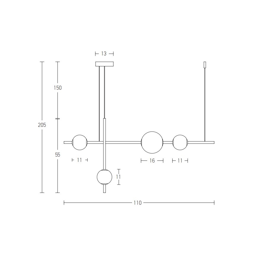 Zambelis 20131 - LED Dimmable chandelier on a string LED/18W/230V