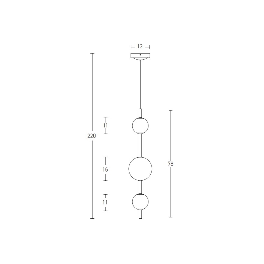Zambelis 20132 - LED Chandelier on a string LED/12W/230V