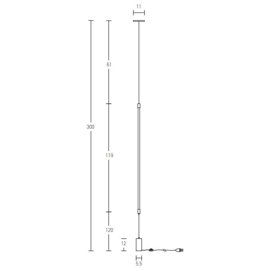 Zambelis 20184 - LED Floor lamp LED/22W/230V