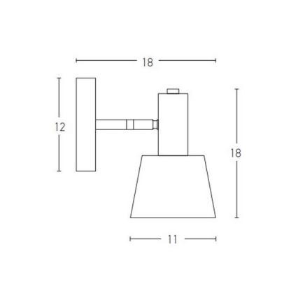 Zambelis 20218 - Wall spotlight 1xE14/25W/230V white