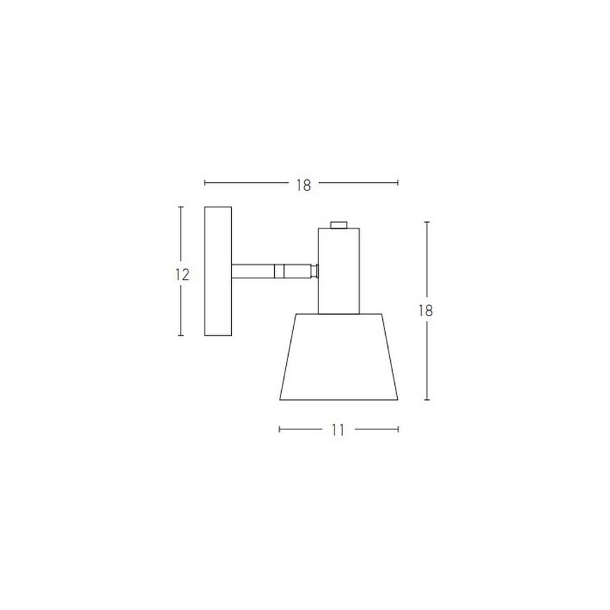 Zambelis 20219 - Wall spotlight 1xE14/25W/230V grey