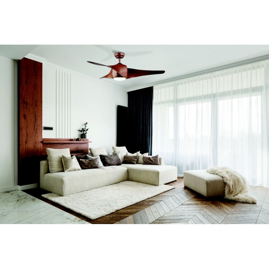 Zambelis 20256 - LED Ceiling fan LED/15W/230V 3000/4000/6000 cherry + remote control