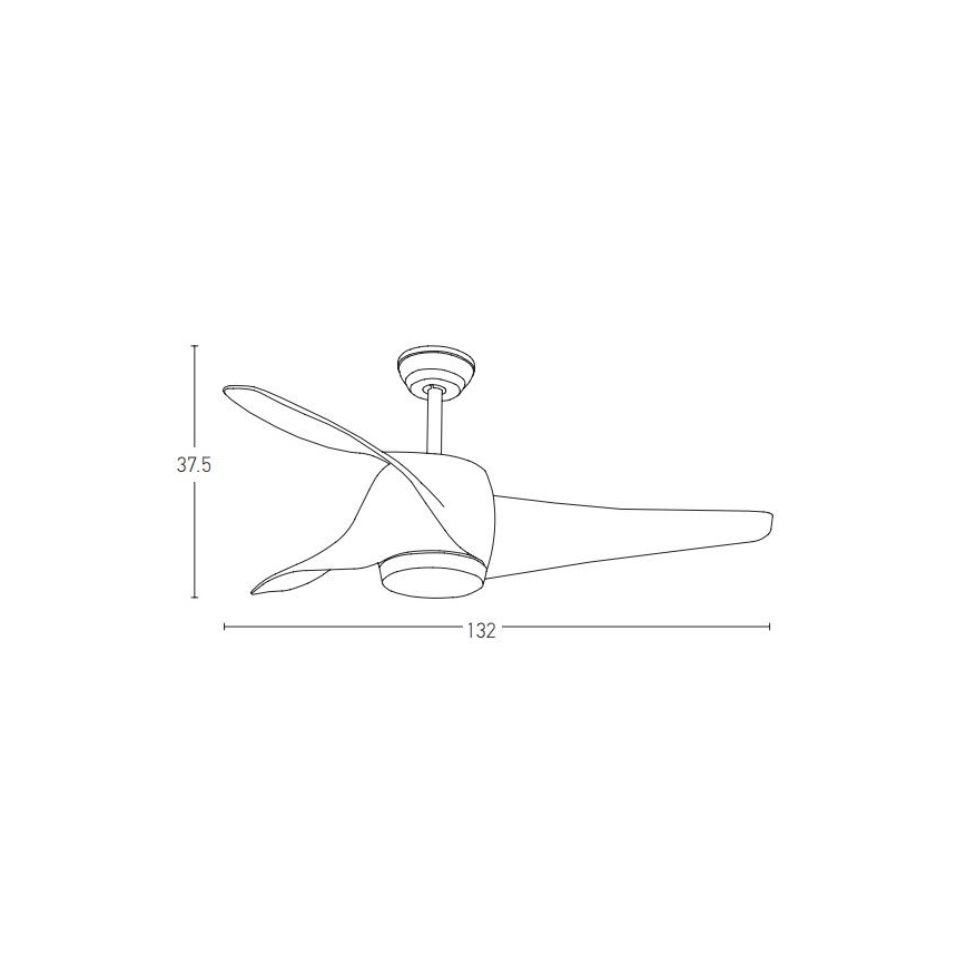 Zambelis 20256 - LED Ceiling fan LED/15W/230V 3000/4000/6000 cherry + remote control