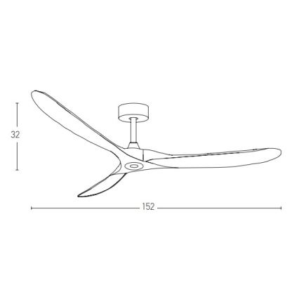 Zambelis 20259 - Ceiling fan + remote control