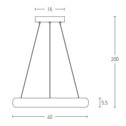 Zambelis 2046 - LED Dimmable chandelier on a string LED/30W/230V d. 40 cm gold