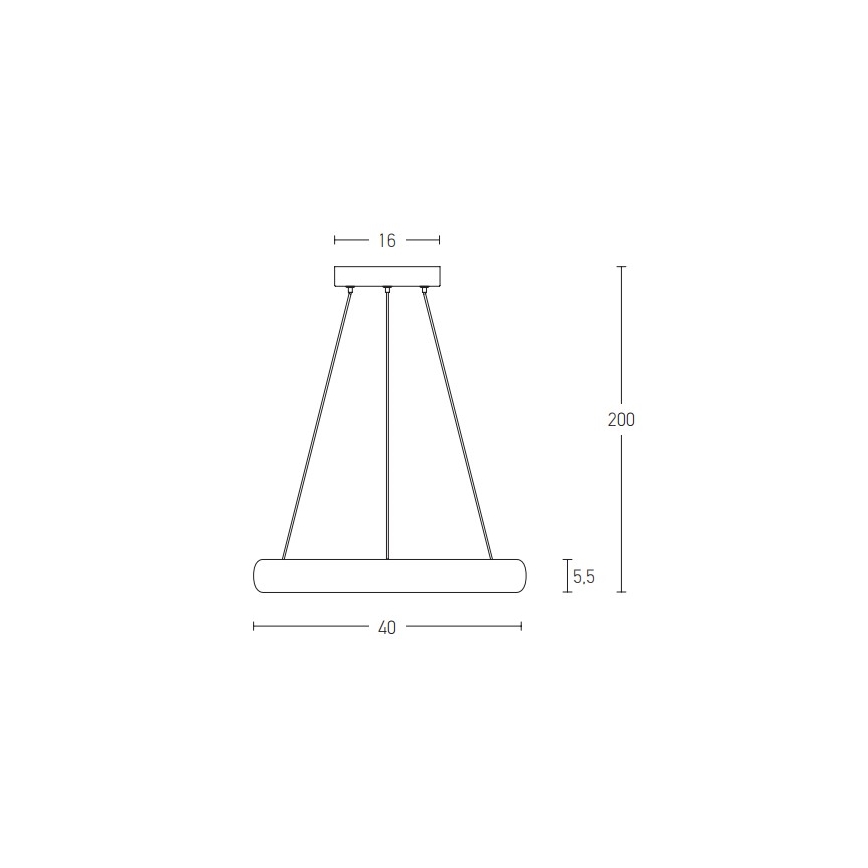 Zambelis 2046 - LED Dimmable chandelier on a string LED/30W/230V d. 40 cm gold