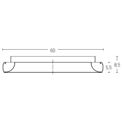 Zambelis 2048 - LED Dimmable ceiling light LED/50W/230V d. 60 cm black