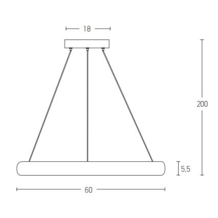 Zambelis 2055 - LED Dimmable chandelier on a string LED/50W/230V d. 60 cm brown