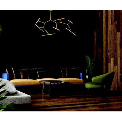 Zambelis 2073 - LED Dimmable chandelier on a pole LED/68W/230V gold