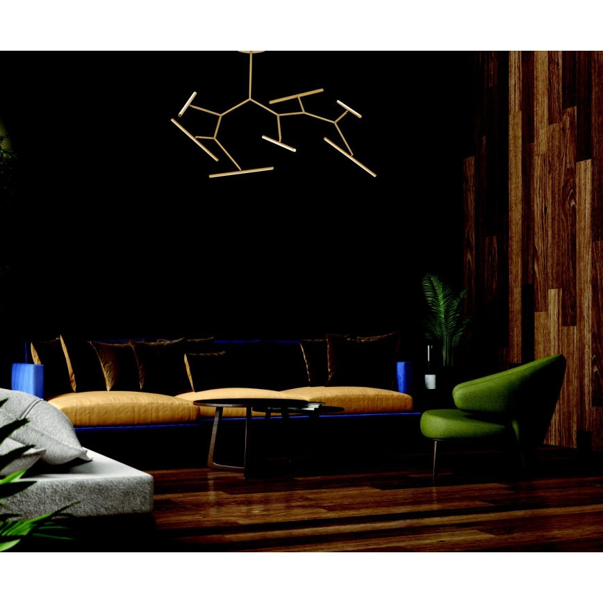 Zambelis 2073 - LED Dimmable chandelier on a pole LED/68W/230V gold
