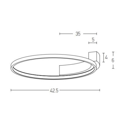 Zambelis 2074 - LED Wall light LED/25W/230V d. 42,5 cm black