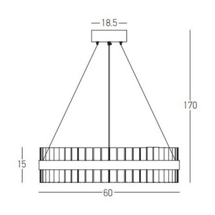 Zambelis 22039 - LED Dimmable chandelier on a string LED/56W/230V gold