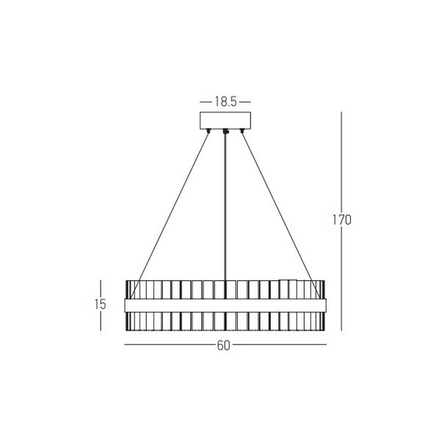 Zambelis 22039 - LED Dimmable chandelier on a string LED/56W/230V gold