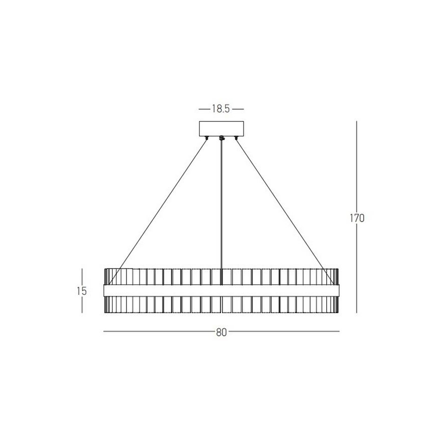 Zambelis 22040 - LED Dimmable chandelier on a string LED/68W/230V gold