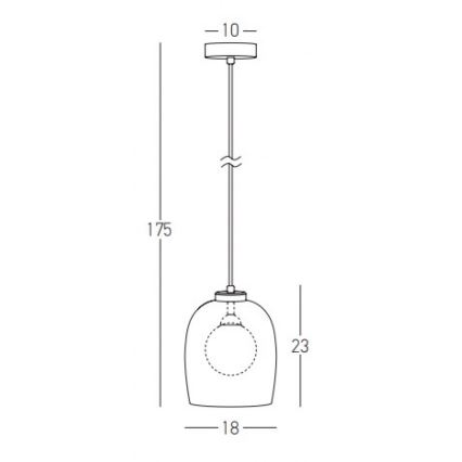 Zambelis 22051 - Cable-suspended pendant light, 1xG9/5W/230V, Ø 18 cm, black