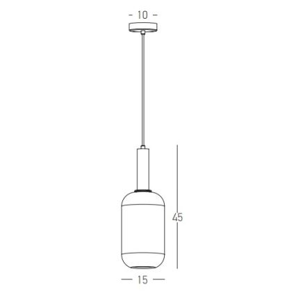 Zambelis 22070 - Chandelier on a string 1xE27/40W/230V d. 15 cm gold