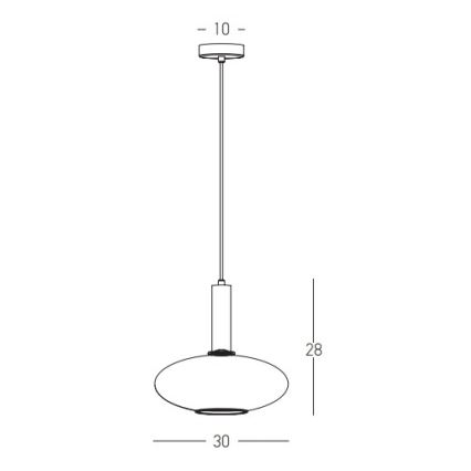 Zambelis 22072 - Chandelier on a string 1xE27/40W/230V d. 30 cm gold