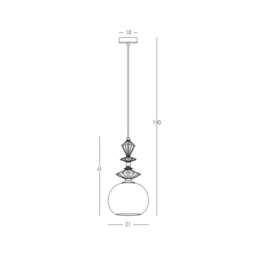 Zambelis 22079 - Chandelier on a string 1xE27/40W/230V