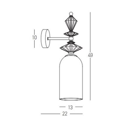 Zambelis 22080 - Wall lamp 1xE27/40W/230V