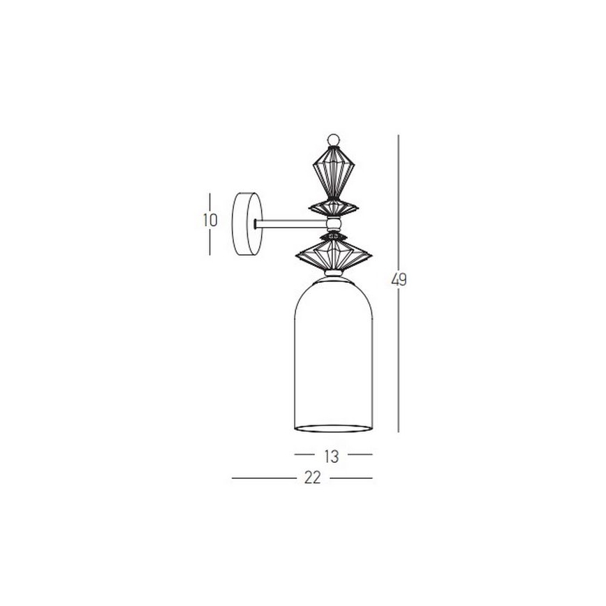 Zambelis 22080 - Wall lamp 1xE27/40W/230V