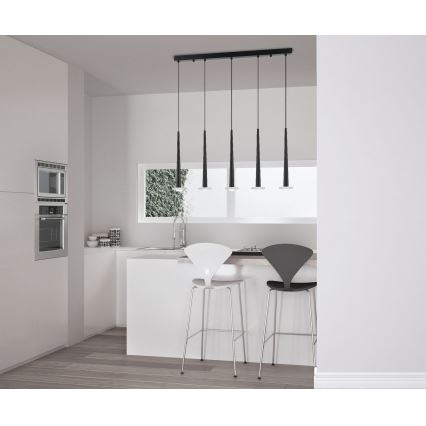 Zambelis 22112 - LED Dimmable chandelier on a string 5xLED/3W/230V CRI90 black