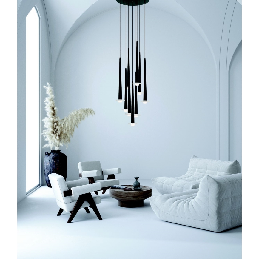 Zambelis 22113 - LED Dimmable chandelier on a string 9xLED/3W/230V CRI90 black