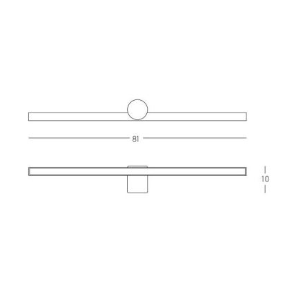 Zambelis 22125 - LED Bathroom mirror lighting LED/17W/230V 81 cm IP54