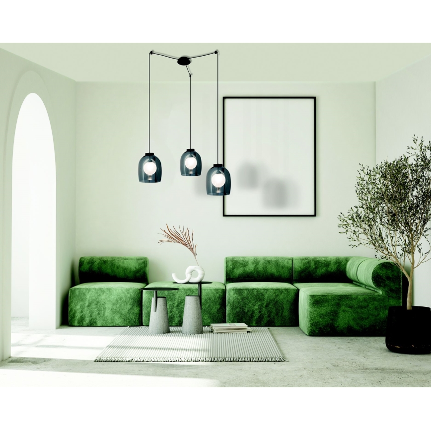 Zambelis 22145 - Chandelier on a string 3xG9/5W/230V spider black