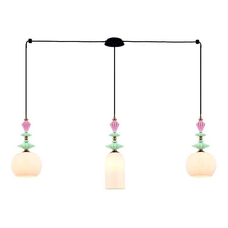 Zambelis 22153 - Chandelier on a string 3xE27/40W/230V spider ceramics