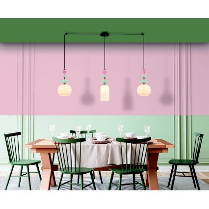 Zambelis 22153 - Chandelier on a string 3xE27/40W/230V spider ceramics