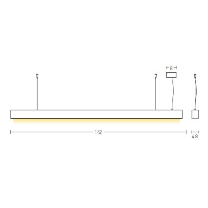 Zambelis 22210 - LED Chandelier on a string LED/45W/230V