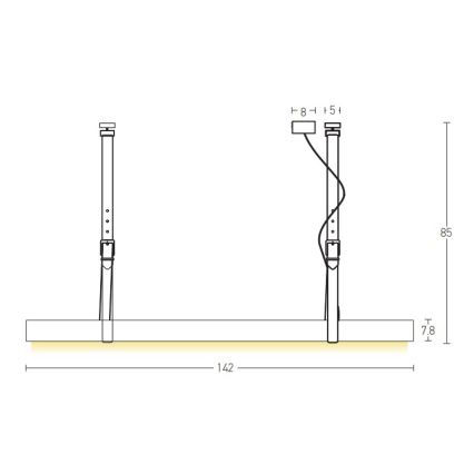 Zambelis 22211 - LED Chandelier on a string LED/45W/230V