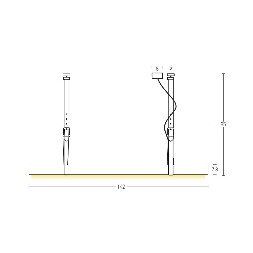 Zambelis 22211 - LED Chandelier on a string LED/45W/230V