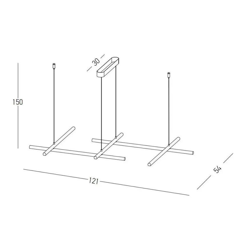 Zambelis 22244 - LED Dimmable chandelier on a string LED/50W/230V black