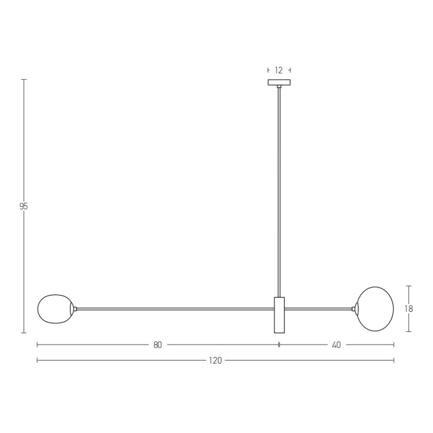 Zambelis 22267 - Chandelier on a pole 2xG9/9W/230V