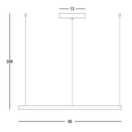 Zambelis 23035 - LED Dimmable chandelier on a string LED/45W/230V 3000K d. 90 cm black