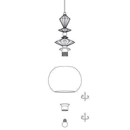 Zambelis A22079 - Replacement chandelier lampshade, 21 cm diameter, white