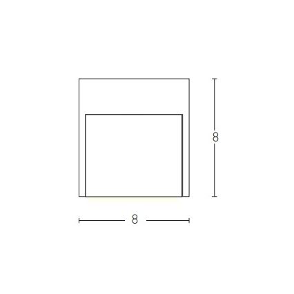 Zambelis E111 - LED Outdoor wall light LED/3W/230V 3000K IP54