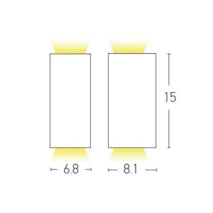 Zambelis E122 - Outdoor wall light 2xGU10/15W/230V IP54 anthracite