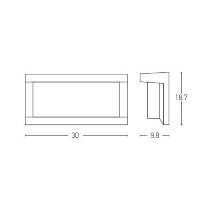 Zambelis E128 - Outdoor wall light 1xE27/18W/230V IP54 anthracite