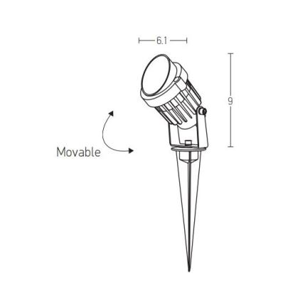 Zambelis E153 - LED Outdoor lamp LED/5W/230V IP65 anthracite