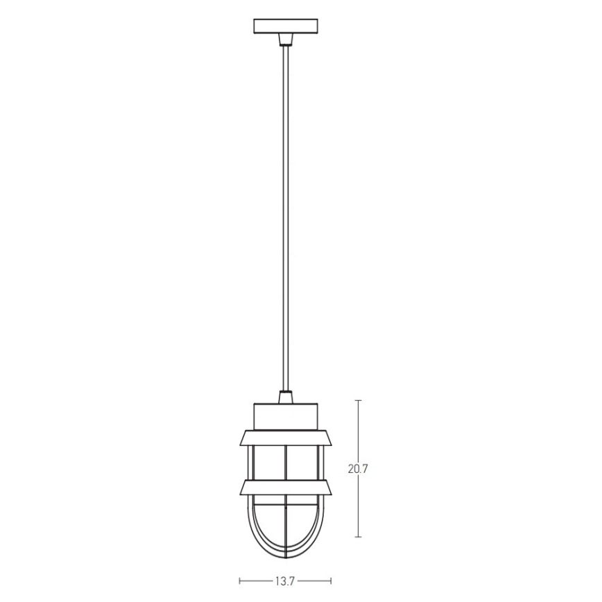 Zambelis E172 - Outdoor chandelier 1xE27/40W/230V IP54 brown