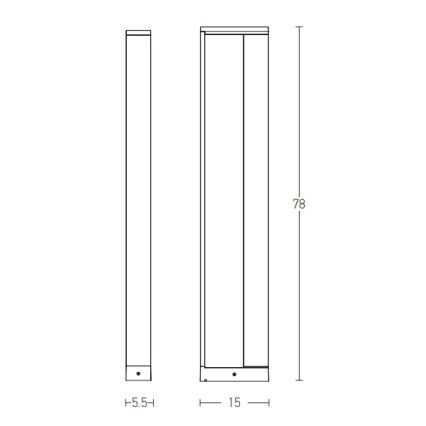 Zambelis E208 - LED Outdoor lamp LED/10W/230V IP54 anthracite