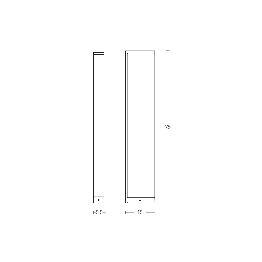 Zambelis E208 - LED Outdoor lamp LED/10W/230V IP54 anthracite