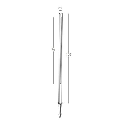 Zambelis E280 - LED Outdoor lamp LED/15W/230V IP65 brown