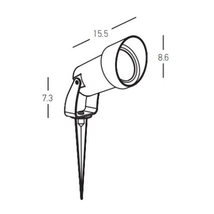 Zambelis E310 - Outdoor lamp 1xGU10/7W/230V IP54